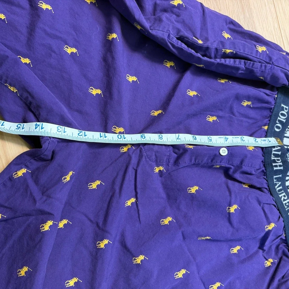 Polo Ralph Lauren PJ Bottoms Mens XL Purple Yellow Pony Logo FLAWED SEE PHOTOS